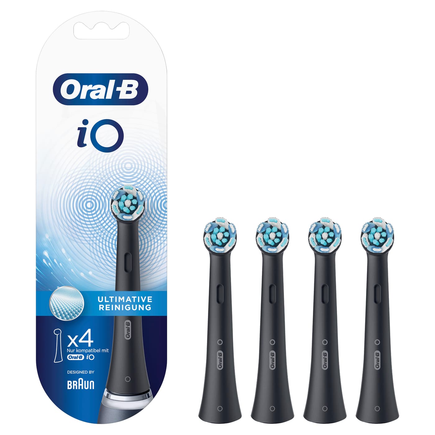Oral B - Aufsteckbürsten iO Ultimative Reinigung BLACK 4er