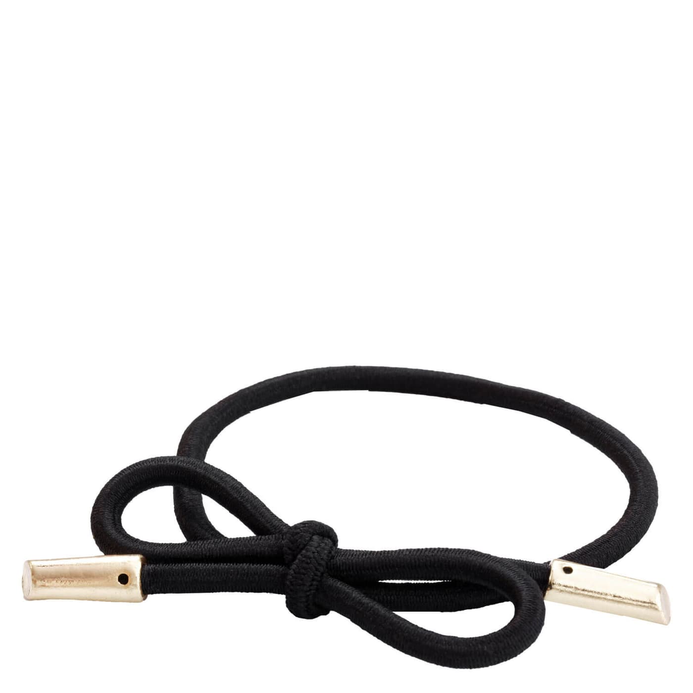 Corinne World - Hair Tie Bow Metal Plain Black
