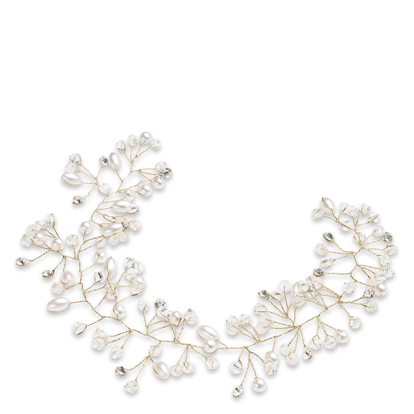 Celebride Haarschmuck Perlen & Strass Boho & Vintage Stil Gold