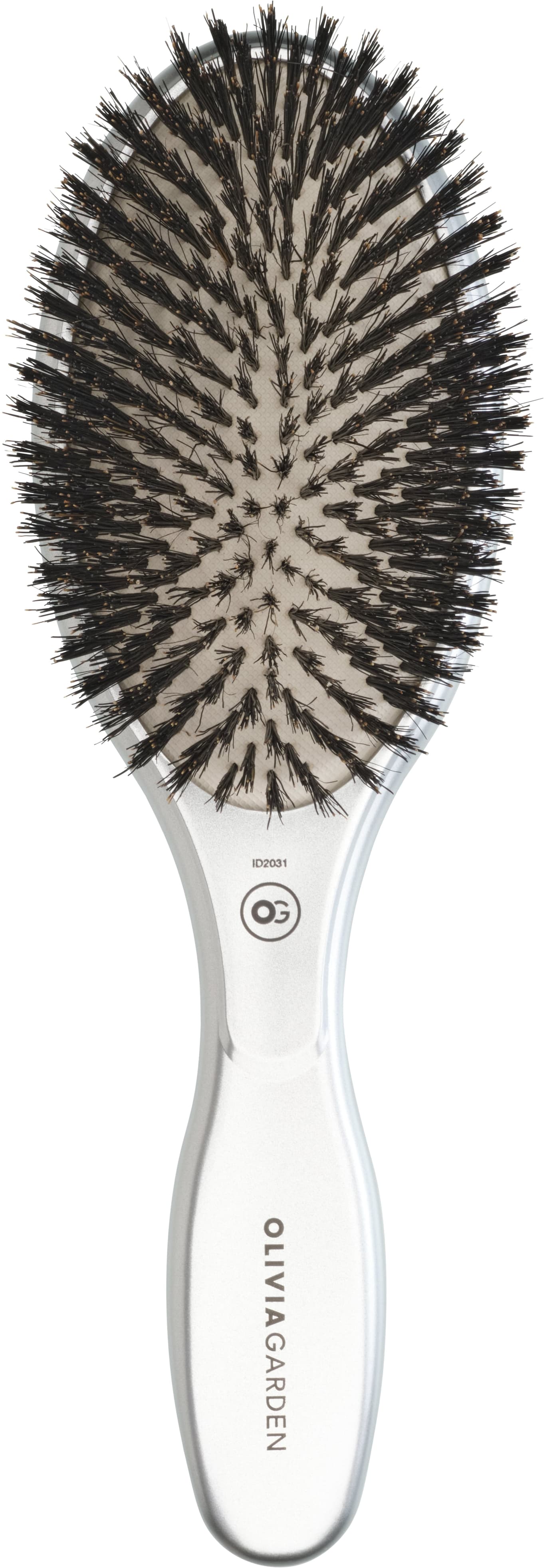 Olivia Garden - Expert Care Oval Boar Bristles Silver